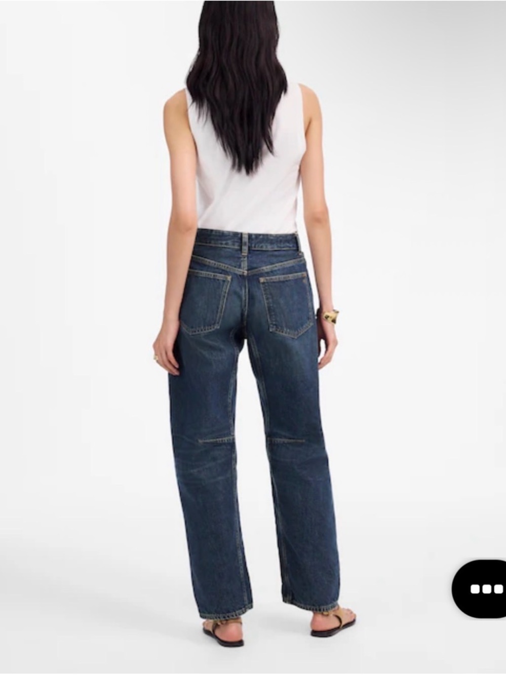 The Petite Darted Barrel-Leg Jean Danver WashRigid - Picture 5 of 6